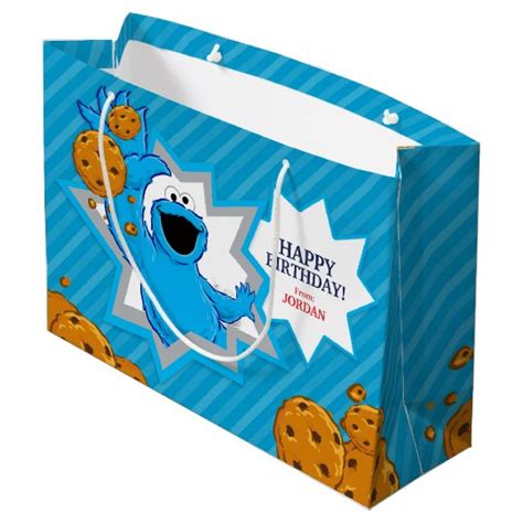 Cookie Monster Birthday Large T Bag