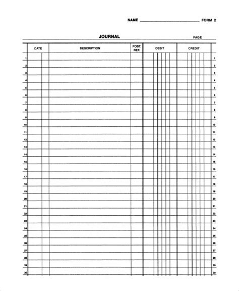 sample accounting forms