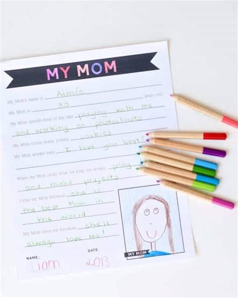fun mothers day questionnaire printables
