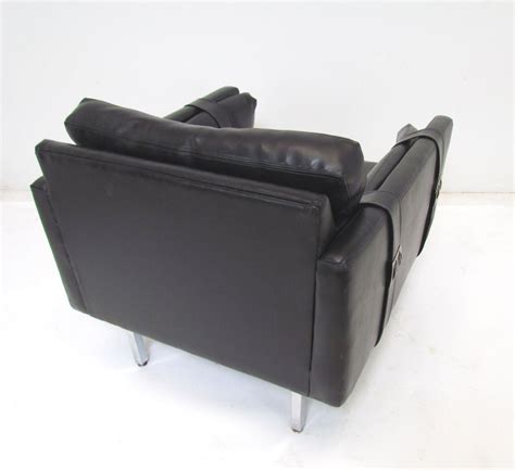 unusual milo baughman box form low slung lounge chair at