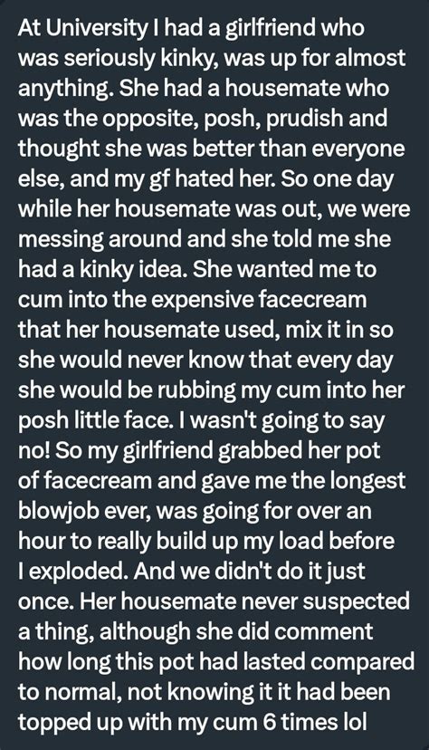 Pervconfession On Twitter His Girlfriend Made Him Cum Into Her