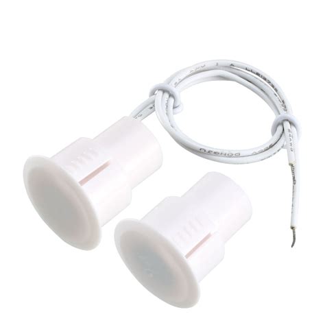 rc  nc recessed wired door contact sensor alarm magnetic reed switch white walmartcom