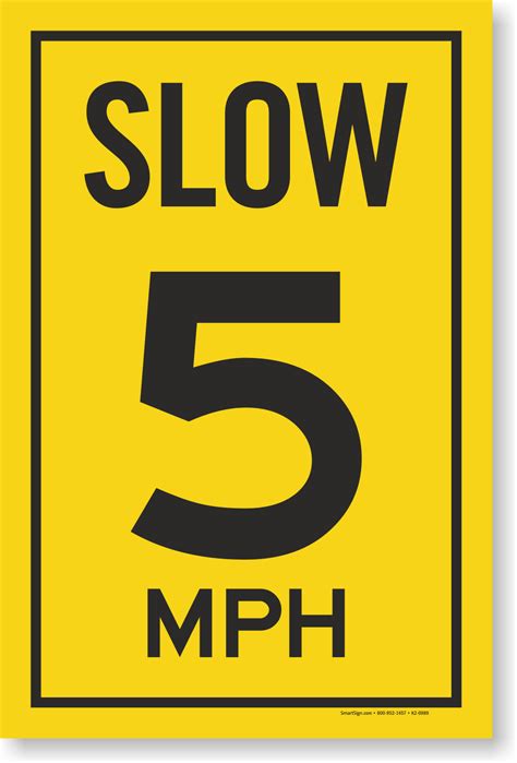 parking lot speed  mph sign insert sku
