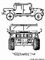 Coloring H1 Hummer sketch template