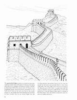 Wall Great China Coloring Pages Wonders Template sketch template