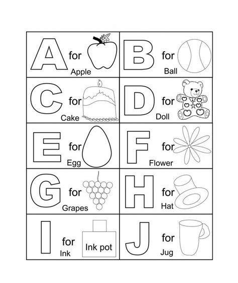 printable abc coloring pages  kids abc worksheets abc