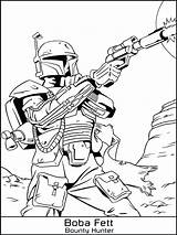 Fett Coloring Pages Boba Bounty Wars Star Hunder Colouring sketch template