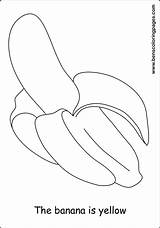 Yellow Coloring Pages Printable Color Kids Learning Print Banana Popular sketch template