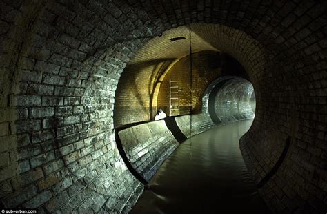 london underground  miles  ornate brickwork tunnels show  hidden fleet river daily