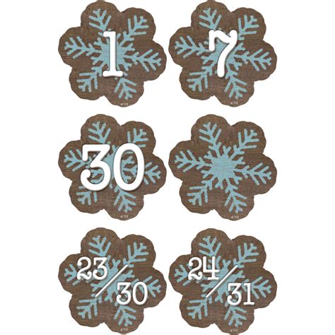 home sweet classroom snowflakes calendar days tcr8548