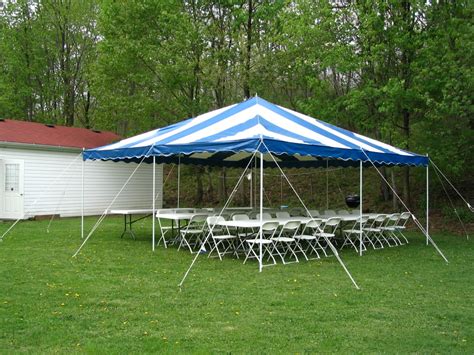 rent  ft blue white canopy tent  chicago il canopy tent rental