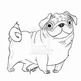 Pug Coloring Pages Cute Puppy Printable Drawing Baby Getcolorings Print Getdrawings Color Colorings sketch template