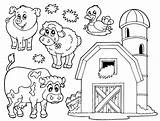 Farm Simple Drawing Animal Coloring Pages Baby Getdrawings sketch template