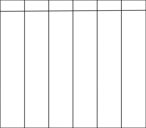 printable blank  column chart template