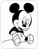Mickey Coloring Mouse Baby Pages Disney Disneyclips Cute Printable Sitting Printables Sheets Babies Drawings Down Pdf Funstuff sketch template