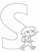 Coloring Pages Letter Alphabet Dora Kids Explorer Ce sketch template