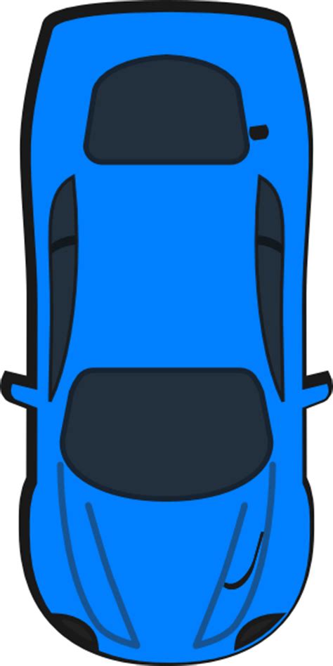 Blue Car Top View 270 Clip Art At Vector