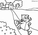Hood Riding Little Red Coloring Coloringcrew sketch template