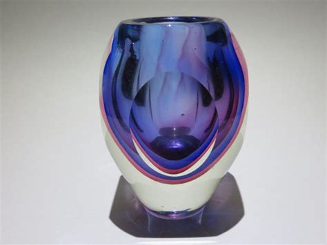 Faceted Flavio Poli Murano Glass For Seguso Italy Glass