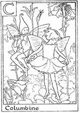 Coloring Fairy Pages Flower Alphabet Fairies Letter Print Columbine Colouring Kids Color Fee Flowers Printable Gif Coloriage Numbers Dessin Rest sketch template