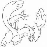 Pokemon Lugia sketch template