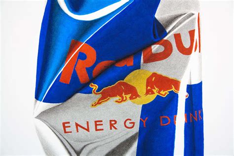 Red Bull Can Original Artwork Dean Spinks Art