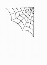 Spider Web Halloween Coloring Drawing Clipart Template Small Clip Corner Pattern Furthermore Together Coffin Printable Drawings Pages Transparent Getdrawings Print sketch template