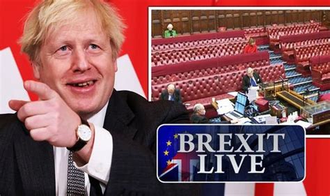 brexit debate  lords set   boris johnsons deal paving      law