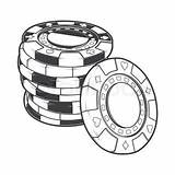 Poker Drawing Chips Tattoo Drawings Roulette Casino Wheel Chip Gambling Cassino Stapel Stack Game Sketch Designs Würfel Paintingvalley Teraz Spielende sketch template
