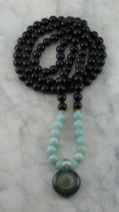 audrey mala 108 black onyx mala beads buddhist prayer beads