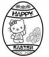 Easter Egg Coloring Pages Printable Kitty Eggs Kids Hello Colouring Sheets Happy Printables Print Designs Drawing Jelly Adult Outline Bean sketch template