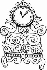 Clock Reloj Colorear sketch template