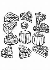 Coloring Pages Cupcakes Cakes Adults Kids Color Cup Print Food Cupcake Warhol Different Cake Adult Coloriage Justcolor Nggallery Book sketch template