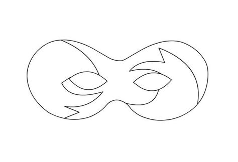 mask template coloring maschera carnevale maschere