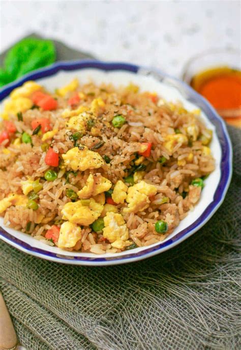 easy egg fried rice happily  scratch