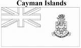 Cayman Flag Islands Coloring Pages sketch template