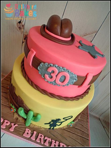 western themed cake decorated cake  dollybird bakes cakesdecor
