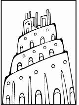 Babel Tower Cristianos Babele Religione Dominical Escuela Biblicos Disegni Mesopotamia Testament Preschool sketch template