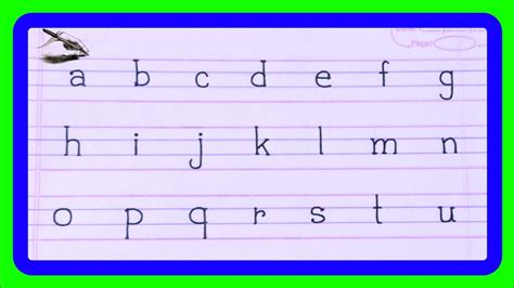 How To Write Small Alphabet Letters In Four Lines॥alphabet Abc