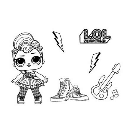 punk girl lol coloring page  kids   coloring pages