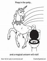 Coloring Pages Poop Potty Training Unicorn Toilet Unicorns Color Humor Rainbows Fun During Dad Funny Son Print Party Magical Classroom sketch template