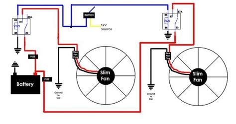 relay wiring diagram  dual fans