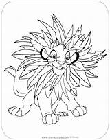 Simba Lion Mane Disneyclips Quiet Minutes sketch template