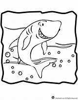 Shark Coloring Pages Kids Printable Color Animal Cartoon Sheet Animals Jr Great Print Getcoloringpages Popular Coloringhome sketch template
