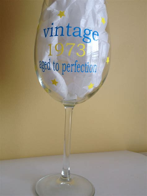 Vinyl Decal Birthday Wine Glass Birthday Wine Glasses