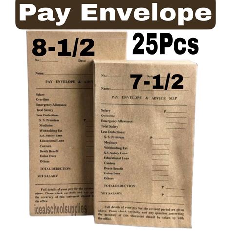 pay envelopepayroll salary sold   pack  pcs shopee philippines