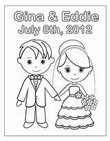 Wedding Coloring Kids Printable Pages Bride Groom Personalized Party Activity Favor Childrens Children Colouring Sheets Etsy Pdf Books Printables Reception sketch template