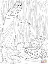 Coloring Moses Jochebed Baby Nile Pages Put sketch template