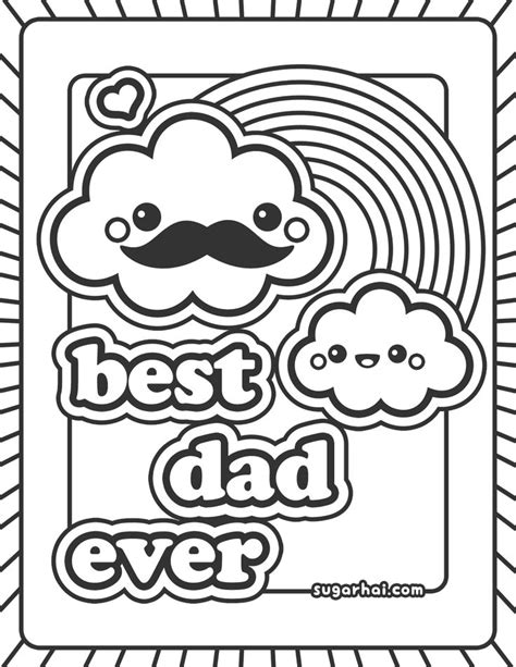 dad  coloring page fathers day coloring page happy