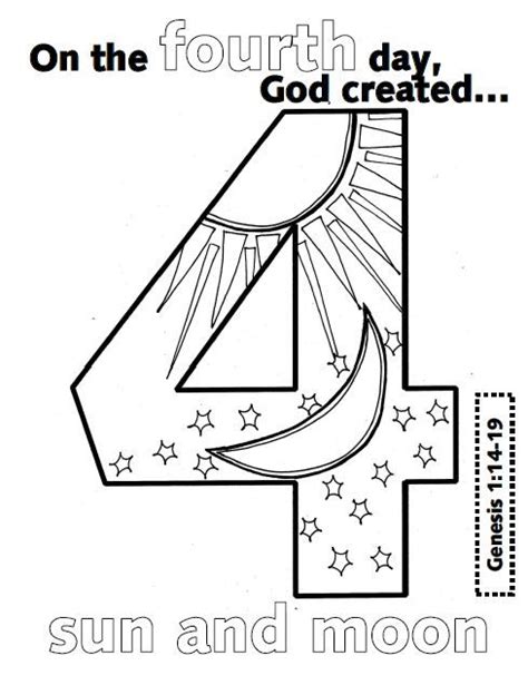 gods creation coloring pages day  creation day  coloring page http